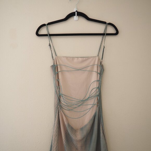 !! Tiger Mist Jules Spaghetti Strap Strappy Open Back Mini Bodycon Dress - Picture 7 of 7